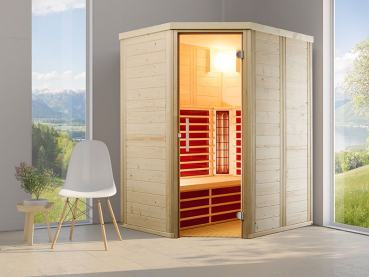 Preview: Infraworld® Infrarotkabine TrioSol Natura 148 Ecke / Links